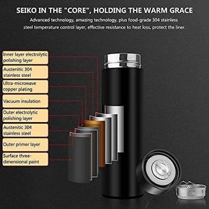 ORYX🔥Stainless Steel Temperature Water Bottle Thermos, Double Wall Vacuum Intelligent Cup with LCD Smart Display (500 ML)