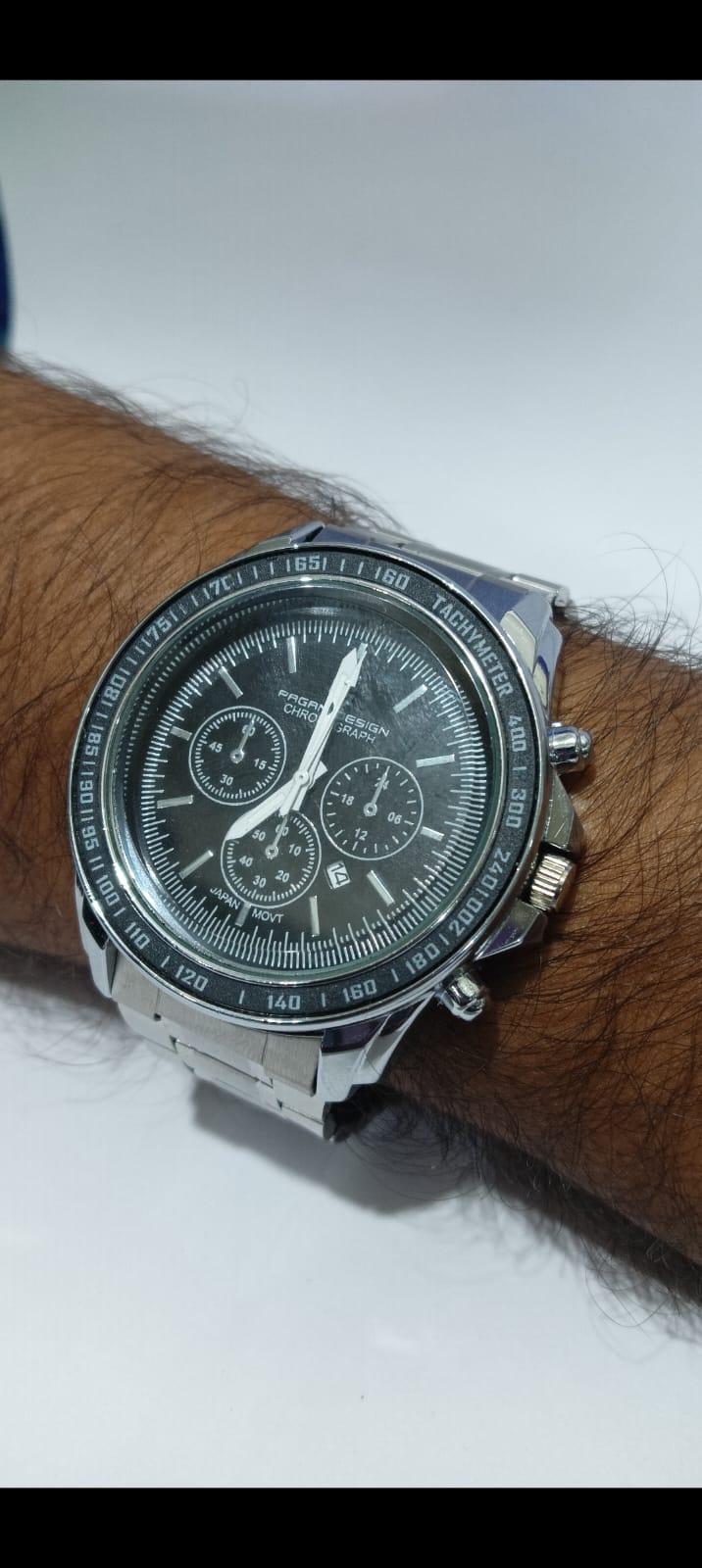 ORYX🔥 Men Silver Stainless Steel Strap Watch