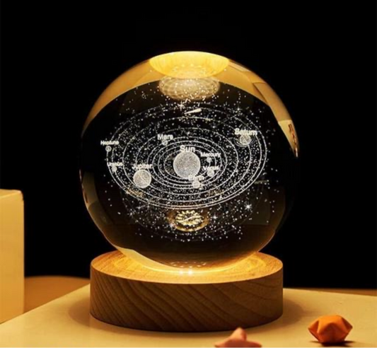 Glass Lamp 3D Ball Astronomy
Night Lamp with Base for Living Room Ornament Solar System
Fantasy Decoration LED Colorful
Lighting Touch Base Moon Light (solar system)